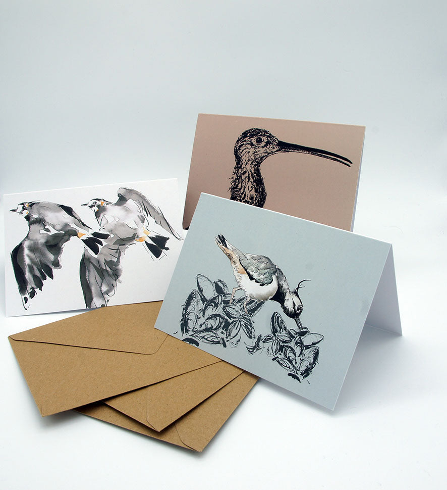 Lapwings in Flight Design - Greeting Card