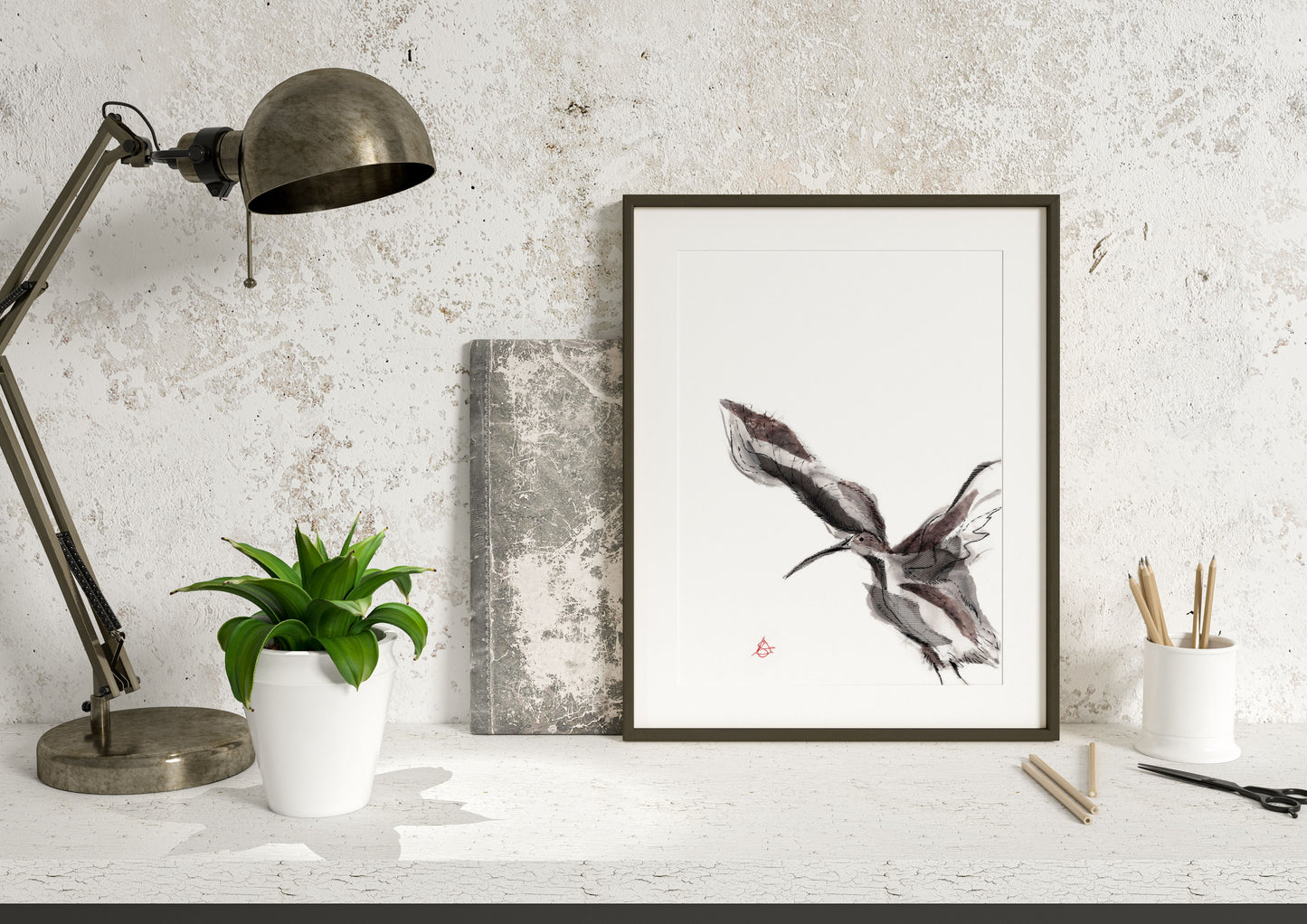 Curlew Takes Flight - A4 Giclée Print