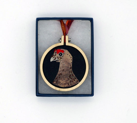 Red Grouse - Small Hanging Bird Decoration