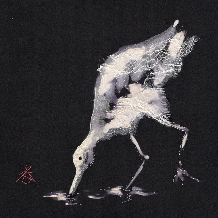 Curlew Exploration - Original Stitched Art