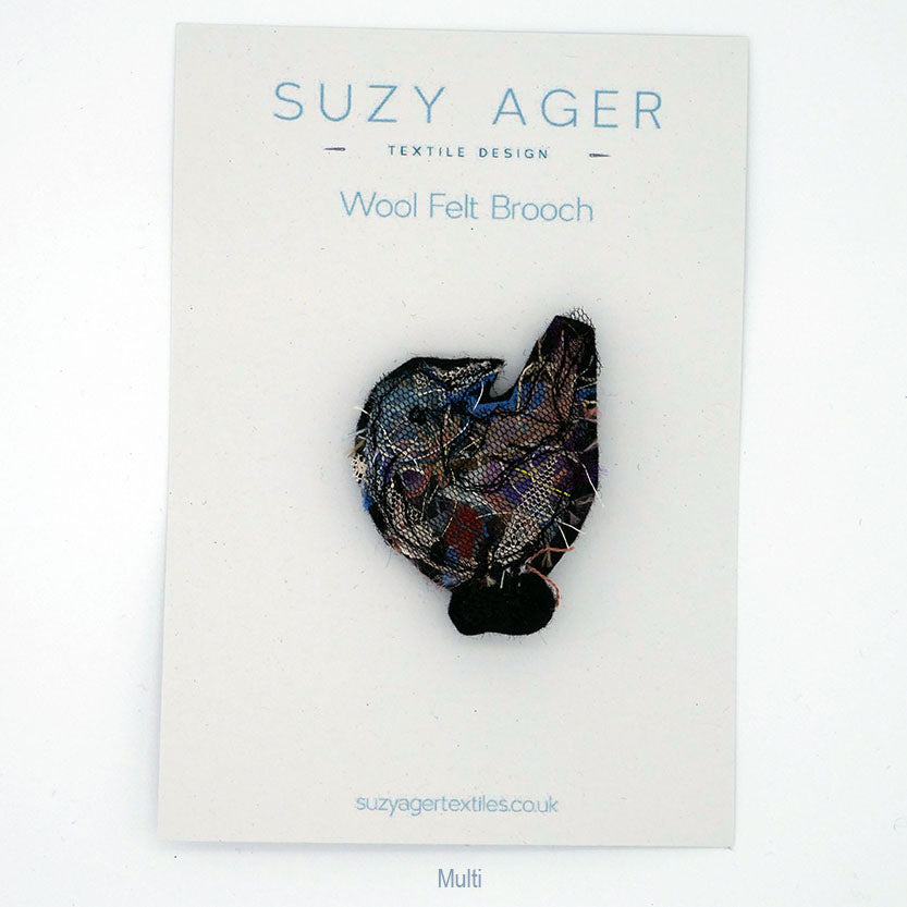 Wren Stitched Brooch