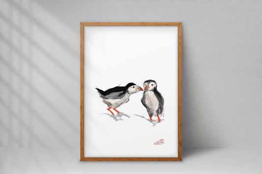 Puffin Lovin' - A4  Giclée Print
