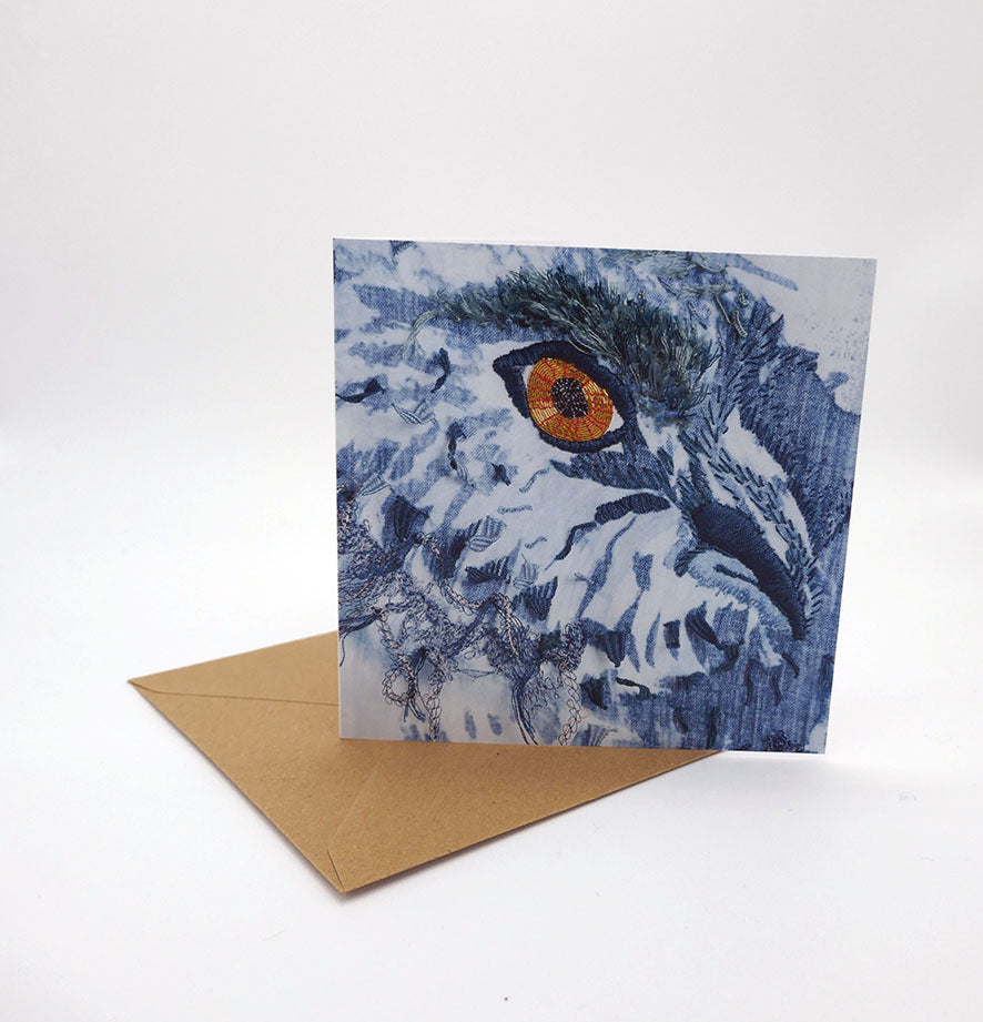 Hen Harrier Collection Golden Gaze - Greeting Card