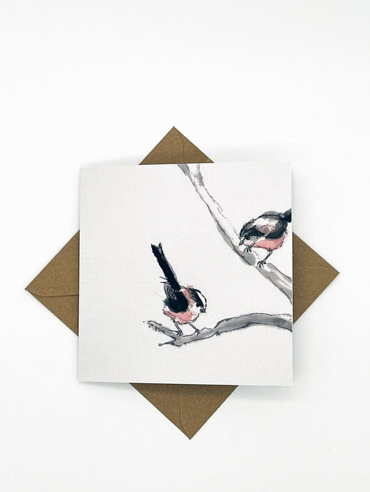 Long-tailed Tits - Greeting Card