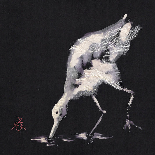 Curlew Exploration - Original Stitched Art