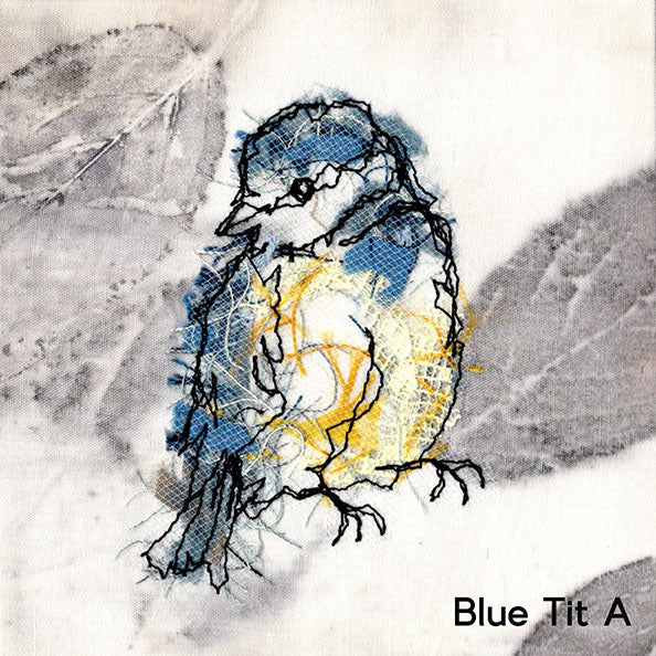 Mini Blue Tit - Original Stitched Art (Copy)