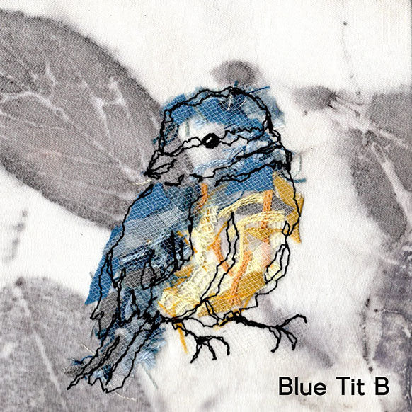 Mini Blue Tit - Original Stitched Art (Copy)