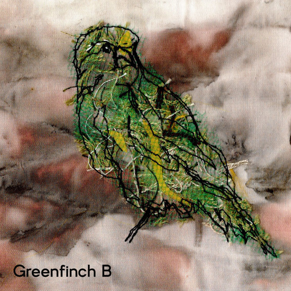 Mini Greenfinch - Original Stitched Art