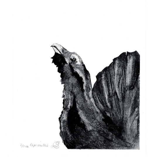 Capercaillie Collagraph - Handmade print