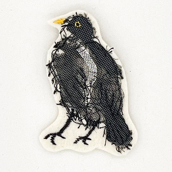Blackbird Stitched Brooch