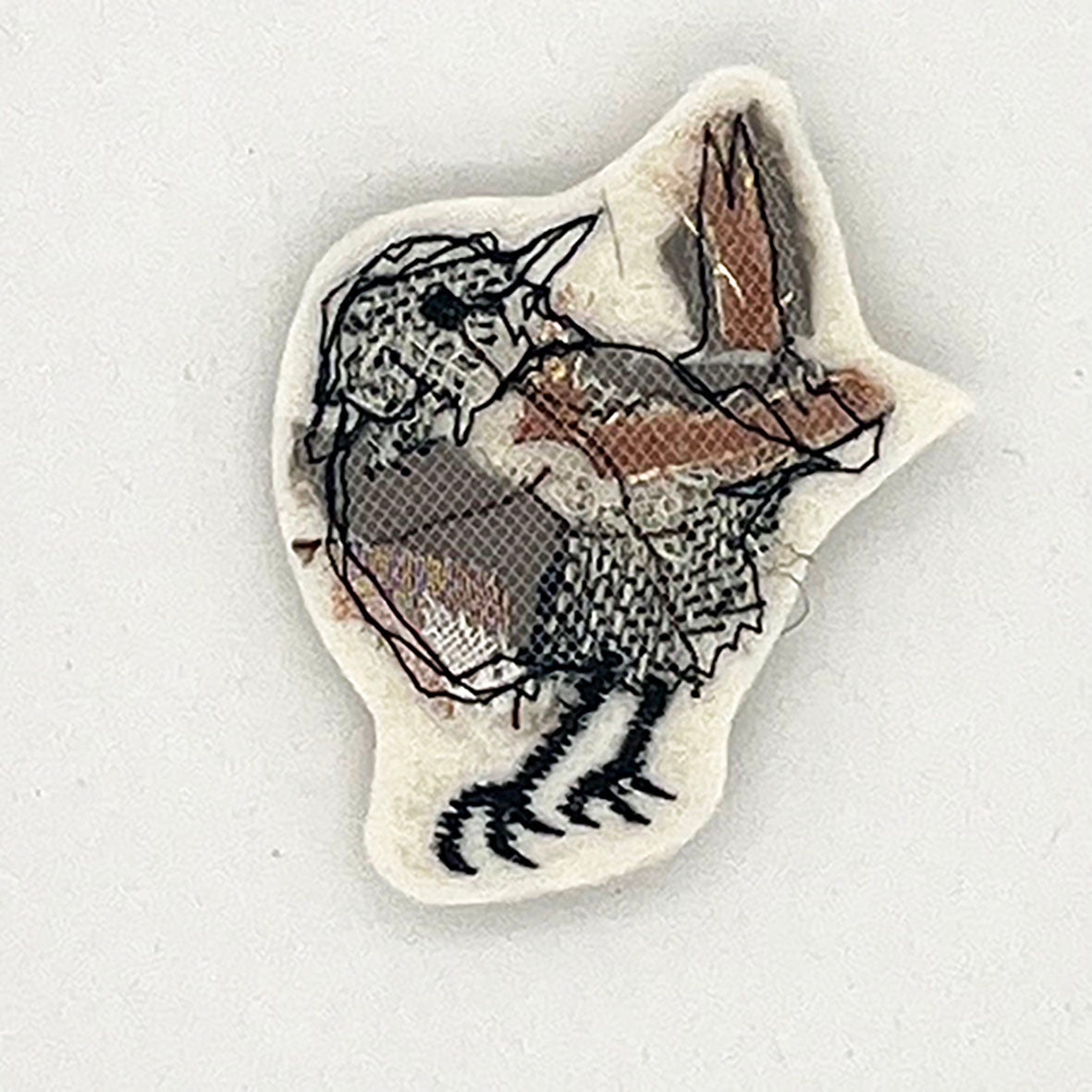 Wren Stitched Brooch